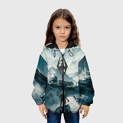 Куртка с капюшоном детская Skyrim Warrior, цвет: 3D-черный — фото 2