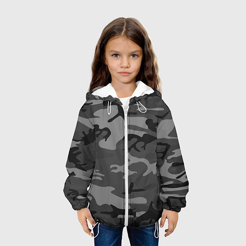 Детская куртка Военный камуфляж / 3D-Белый – фото 3