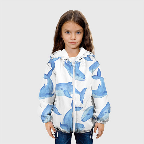 Детская куртка Косяк китов / 3D-Белый – фото 3