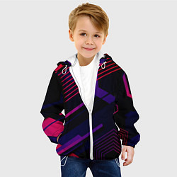 Куртка с капюшоном детская Modern Geometry, цвет: 3D-белый — фото 2