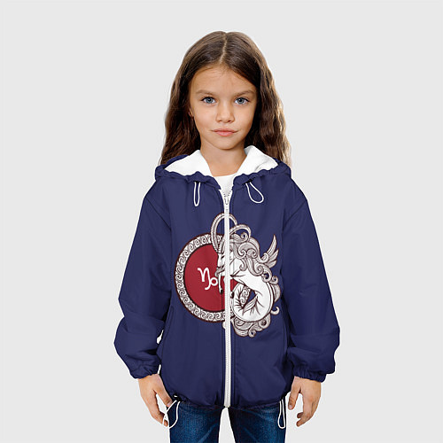 Детская куртка Козерог Знак Зодиака / 3D-Белый – фото 3