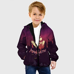 Куртка с капюшоном детская Агата Кристи, цвет: 3D-черный — фото 2