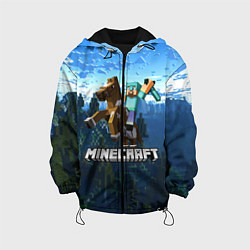 Куртка с капюшоном детская Minecraft Майнкрафт, цвет: 3D-черный