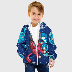 Куртка с капюшоном детская КОСМОКОТ, цвет: 3D-белый — фото 2