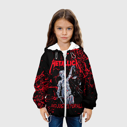 Детская куртка Metallica / 3D-Белый – фото 3