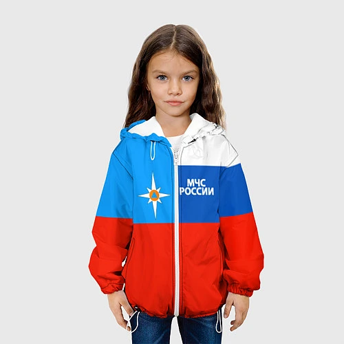 Детская куртка Флаг МЧС России / 3D-Белый – фото 3
