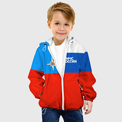 Куртка с капюшоном детская Флаг МЧС России, цвет: 3D-белый — фото 2