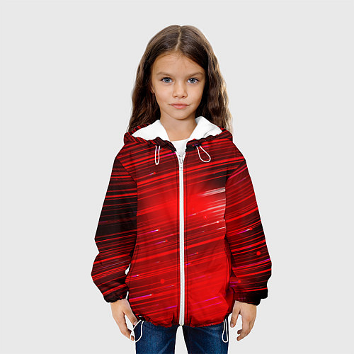 Детская куртка Красный свет / 3D-Белый – фото 3