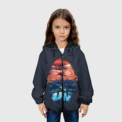 Куртка с капюшоном детская Очень Странные Дела, цвет: 3D-черный — фото 2