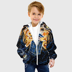 Куртка с капюшоном детская Van Gogh Tardis, цвет: 3D-белый — фото 2