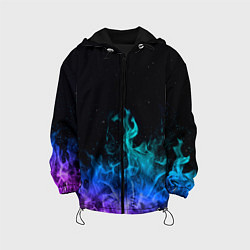 Куртка с капюшоном детская Перламутровый огонь, цвет: 3D-черный