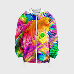 Куртка с капюшоном детская TIE DYE, цвет: 3D-белый