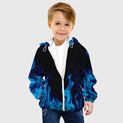 Куртка с капюшоном детская СИНИЙ ОГОНЬ, цвет: 3D-белый — фото 2