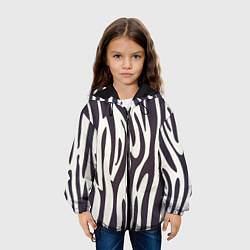 Куртка с капюшоном детская Я зебра, цвет: 3D-черный — фото 2