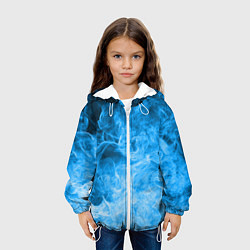Куртка с капюшоном детская ОГОНЬ BLUE, цвет: 3D-белый — фото 2