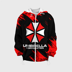 Куртка с капюшоном детская Umbrella Corporation, цвет: 3D-белый
