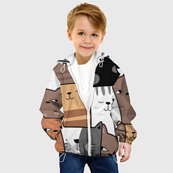 Куртка с капюшоном детская Котейки, цвет: 3D-белый — фото 2