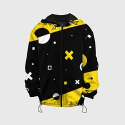 Куртка с капюшоном детская ФИГУРКИ, цвет: 3D-черный