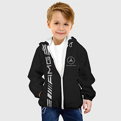Куртка с капюшоном детская Mercedes Carbon, цвет: 3D-белый — фото 2