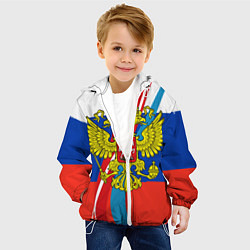 Куртка с капюшоном детская Герб России, цвет: 3D-белый — фото 2