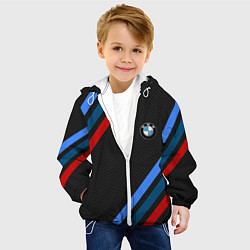 Куртка с капюшоном детская BMW CARBON, цвет: 3D-белый — фото 2
