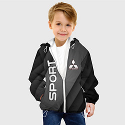 Куртка с капюшоном детская MITSUBISH SPORT, цвет: 3D-белый — фото 2