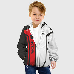 Куртка с капюшоном детская Honda Driver team, цвет: 3D-белый — фото 2