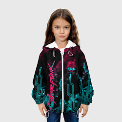 Куртка с капюшоном детская CYBERPUNK, цвет: 3D-белый — фото 2