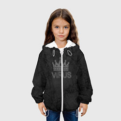 Куртка с капюшоном детская КоронаВирус, цвет: 3D-белый — фото 2