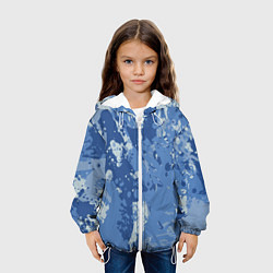 Куртка с капюшоном детская КАМУФЛЯЖ BLUE, цвет: 3D-белый — фото 2