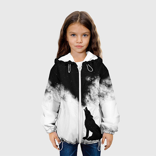 Детская куртка Galaxy wolf / 3D-Белый – фото 3