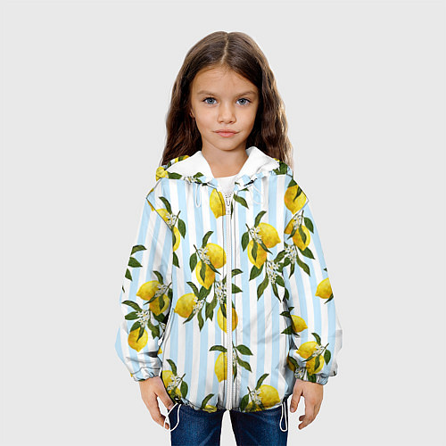 Детская куртка Лимоны / 3D-Белый – фото 3