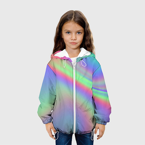 Детская куртка Gradient vinyl / 3D-Белый – фото 3