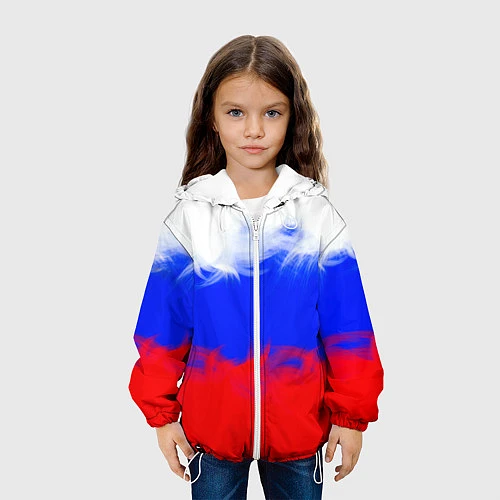 Детская куртка Россия / 3D-Белый – фото 3