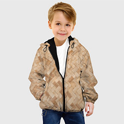 Куртка с капюшоном детская Паркет, цвет: 3D-черный — фото 2