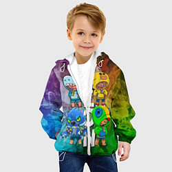 Куртка с капюшоном детская Brawl Stars Leon Quattro, цвет: 3D-белый — фото 2