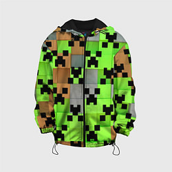 Куртка с капюшоном детская Minecraft, цвет: 3D-черный