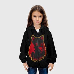 Куртка с капюшоном детская Wolf Logo, цвет: 3D-черный — фото 2