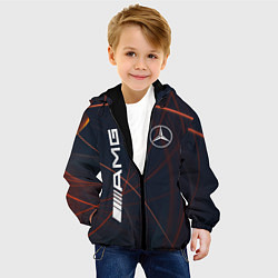 Куртка с капюшоном детская MERCEDES-BENZ AMG, цвет: 3D-черный — фото 2