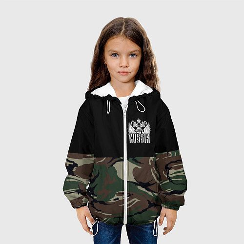 Детская куртка Russia камуфляж / 3D-Белый – фото 3