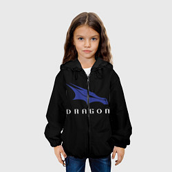 Куртка с капюшоном детская Crew Dragon, цвет: 3D-черный — фото 2