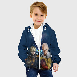 Куртка с капюшоном детская One Punch Man, цвет: 3D-белый — фото 2