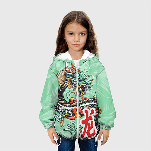 Детская куртка Изумрудный дракон / 3D-Белый – фото 3