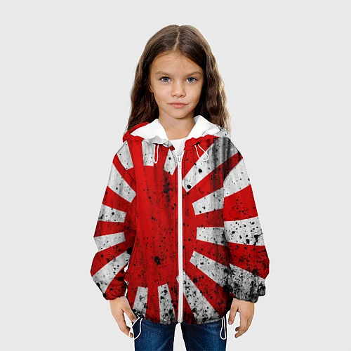 Детская куртка ЯПОНСКИЙ ФЛАГ / 3D-Белый – фото 3