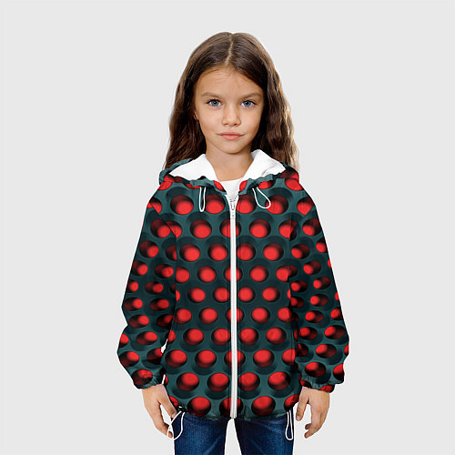 Детская куртка Раскалённый красный 3Д / 3D-Белый – фото 3