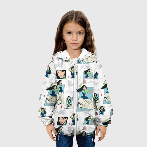 Детская куртка Mulan Pattern / 3D-Белый – фото 3