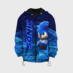 Куртка с капюшоном детская Соник, цвет: 3D-черный