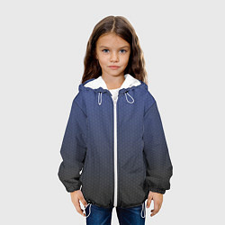 Куртка с капюшоном детская Серый октагон, цвет: 3D-белый — фото 2