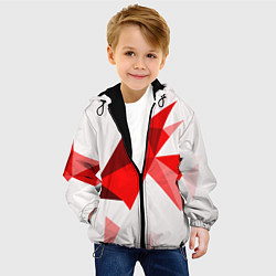 Куртка с капюшоном детская GEOMETRY RED, цвет: 3D-черный — фото 2