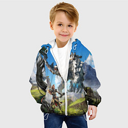 Куртка с капюшоном детская HORIZON ZERO DAWN, цвет: 3D-белый — фото 2